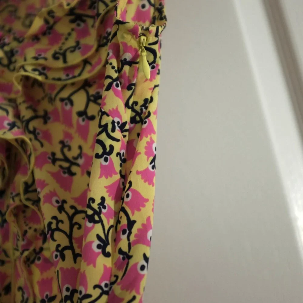 COPY - Lilly Pulitzer Ruffle Blouse Tank Flamingos size XS - Picture 4 of 7